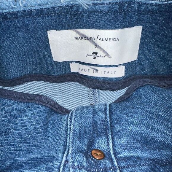 NWT Marques Almeida x 7for All Mankind Denim Skirt - Picture 7 of 9